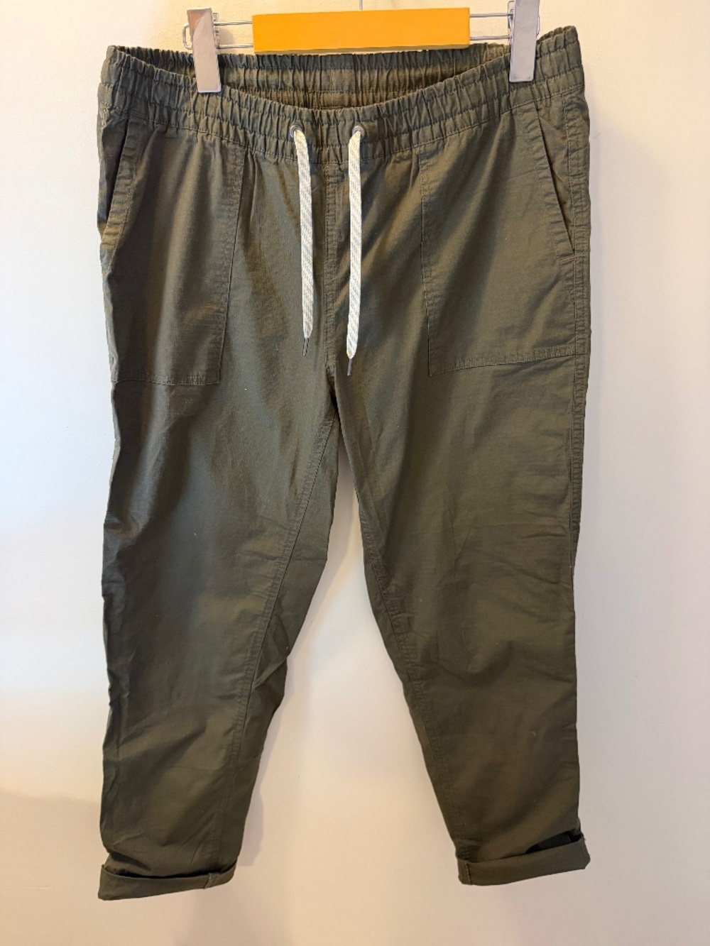 Vuori Ripstop Climber Pants Olive Green Organic Cotton Jogger M
